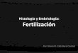 Histología y Embriología: Fertilización
