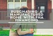 Purchasing A Manufactured Home With FHA Financing