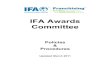 IFA Awards Committee - Franchise · PDF fileI. INTRODUCTION A. Purpose of Awards Program The purpose of the IFA Awards Program is to provide recognition to those individuals who and
