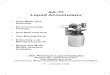 SA-77 Materials: All wetted parts are 316 SST, Delrin ...petersoninst.com/wp-content/uploads/2015/10/SA-77007-instruction... · SA-77 Liquid Accumulator The Premium Liquid Sampler