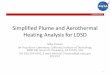 Simplified Plume and Aerothermal Heating Analysis for · PDF fileSimplified Plume and Aerothermal Heating Analysis for LDSD ... Recovery Balloon Drop & Recovery Launch Vehicle 