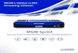 MGW Sprint - broadcast-  · PDF fileMGW Sprint uses VITEC's revolutionary sub one-frame TurboVideo2™ ... 3G/HD-SDI and HDMI encoding and decoding - up to Full HD 1920x1080p60