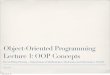 Object-Oriented Programming Lecture 1: OOP Conceptshus.vnu.edu.vn/sites/default/files/hus_docs/01-OOP-Concepts.pdf · July 2012 Object-Oriented Programming Lecture 1: OOP Concepts