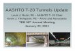 AASHTO TAASHTO T--20 Tunnels UpdateAASHTO T 20 Tunnels …personal.psu.edu/jur17/AFF-060/Annaul Meetings/2011/AFF60-2011... · 2009 Domestic Tunnel Scan “Best Practices for roadway