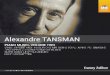ALEXANDRE TANSMAN Piano Music, Volume Two · PDF file8 No. 8 Improvisation: ... Trois préludes en forme de blues (1937) ... !e opening ‘Caprice’ 1 is a testament to Tansman’s