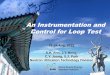 An Instrumentation and Control for Loop Test Instrumentation and Control for Loop Test ... - 2/3 Logic - Interconnection with ... Electrical System Process System