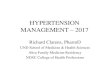 HYPERTENSION MANAGEMENT – 2017 · PDF fileHYPERTENSION MANAGEMENT – 2017 Richard Clarens, ... 288:2981-97 Hypertension 11; ... Nebivolol, Labetalol) Lancet 06;