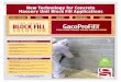 New Technology for Concrete Masonry Unit Block Fill ... · PDF fileENERGY-EFFICIENT. STRONG. HEALTHY. RESPONSIBLE. QUIET. New Technology for Concrete Masonry Unit Block Fill Applications