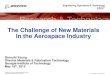 The Challenge of New Materials In the Aerospace IndustryCTLM Bolted assembly . Co-bonded stringers Hot draping Thermoplastic Welding Co-cured Stringers Determinate assembly Press formed