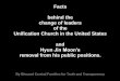 Facts behind the change of leaders of the Unification ... · PDF filechange of leaders of the Unification Church in the United States and ... Unification Church in the United States