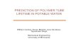 PREDICTION OF POLYMER TUBE LIFETIME IN POTABLE · PDF filePREDICTION OF POLYMER TUBE LIFETIME IN POTABLE WATER William Camisa, ... (5 ppm Cl, 7 pH) Materials PB, ... Model prediction