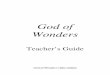 God of Wonders Teacher's Guide - Northwest Creation …nwcreation.net/studyguides/GodofWondersTeachersGuide.pdf · God of Wonders Teacher’s Guide God of Wonders video outline 