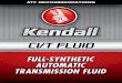 FULL-SYNTHETIC AUTOMATIC TRANSMISSION  · PDF fileCONTINUOUSLY VARIABLE TRANSMISSIONS—PASSENGER CARS & LIGHT TRUCKS Kendall® CVT Fluid is recommended for use in most