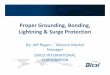 Proper Grounding, Bonding, Lightning & Surge ... · PDF fileWhyyg ground? • Equipment Protection OperateovercurrentdeviceduringagroundOperate overcurrent device during a ground