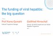 The funding of viral hepatitis: the big question - · PDF fileChairs: The funding of viral hepatitis: the big question Prof Huma Qureshi Gottfried Hirnschall Director HIV/AIDS Department