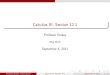 Calculus III: Section 12 - Shippensburg Universitywebspace.ship.edu/deensley/m213/sec12_1.pdf · Calculus III: Section 12.1 Professor Ensley Ship Math September 6, 2011 Professor
