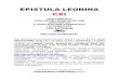 1 EPISTULA LEONINA CXI - ephemeris.alcuinus.netephemeris.alcuinus.net/leonina/EL 111.pdf · est ab astronomis, quia fabulae ab illis de navibus atque urbibus sideralibus ... humanitas
