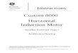 Custom 8000 Horizontal Induction Motor - Can-Am · PDF fileGEEP-124-I Horizontal Induction Motor WPI, Antifriction Bearing Receiving, Handling, and Storage Receiving Whenever traffic
