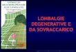 LOMBALGIE DEGENERATIVE E DA SOVRACCARICO · PDF fileApproccio multidisciplinare alle lombalgie – Dr. Alessandro Valent • Lombalgia acuta (durata