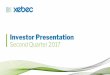 Investor Presentation - BiogasWorld · PDF fileInvestor Presentation. ... operations and financial condition of Xebec. ... natural gas processing systems, including pre and post