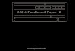 2016 Predicted Paper 2 - Maths · PDF file2016 Predicted Paper 2 mathsgenie.co.uk. GCSE Mathematics 1MA0 ... 8 The table shows information about the number of years 41 teachers have