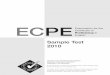 ECPE - Hellenic American · PDF fileProficiency in English Sample Test 2010 ... When you have selected your topic, remember to fill in “1” or “2” in the ECPE Writing Response