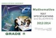 Mathematics Test Specifications and Blueprints, Grade · PDF fileTABLE of CONTENTS Introduction ... 2 Test Blueprints ... Introduction to the Mathematics Test Specifications and Blueprints