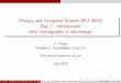 Privacy and Computer Science (ECI 2015) Day 1 ... · PDF fileVirtualization Reality, virtual world and their interactions. =) problems linked to hypostatic union, schism between the