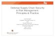 Supply Chain Risk Files/Day3... · & Risk Management: Principles & Practice . ... • Questions - discussion ... – Individual functional approach to supply chain management and