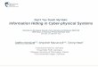 You Touch My Nuts: Information Hiding in Cyber-physical ... · PDF fileDon‘tYou Touch My Nuts: Information Hiding in Cyber-physical Systems ... BACnet environments ... Information