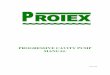 PROGRESSIVE CAVITY PUMP MANUAL - Protex · PDF file1.2 PROGRESSIVE CAVITY PUMP DESIGN The Progressing Cavity Pump design consists of a single external threaded helical gear (rotor)