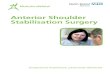 Anterior Shoulder Stabilisation Surgery - NBT NHS · PDF fileAnterior Shoulder Stabilisation Surgery This leaflet aims to help you gain the maximum benefit from your operation. 