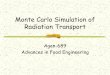 Monte Carlo Simulation of Radiation Transport - Texas …moreira.tamu.edu/BAEN625/TOC_files/chapt6b.pdf · Introduction Name Monte Carlo – created in 1940s Nuclear scientists working