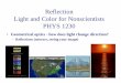 Reflection Light and Color for Nonscientists PHYS 1230 · PDF fileThe radar antenna alternately transmits and receives pulses at particular microwave wavelengths (in the range 1 cm