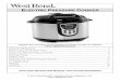 ELECTRIC PRESSURE COOKER - West Bendwestbend.com/media/catalog/product/doc/L5861_82011_Pressure_Coo… · Electric Pressure Cooker” section of this manual. English - 4 • Do not
