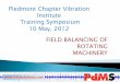 Piedmont Chapter Vibration Institute Training … 2012/PDMS Balance 0512.pdf · Piedmont Chapter Vibration Institute Training Symposium 10 May, 2012 FIELD BALANCING OF ROTATING MACHINERY