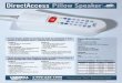 DirectAccess Pillow Speaker - Hospital TV · PDF fileCompatible Televisions: Speciﬁ cations: CASE: High impact plastic (PCABS) UL ﬂ ammability rating 94V-O Sealed to IPX4 (based