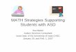 MAth Strategies suporting ASD - My Out Of Control · PDF fileMATH Strategies Supporting Students with ASD Sue Baker Autism Services Consultant Iowa Dept. of Ed./University of Iowa