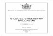 O LEVEL CHEMISTRY SYLLABUS - Success Africa · PDF fileMINISTRY OF PRIMARY AND SECONDARY EDUCATION FORMS 3 - 4 2015 - 2022 O LEVEL CHEMISTRY SYLLABUS ZIMBABWE Curriculum Development