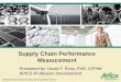 Supply Chain Performance Measurement - APICS  · PDF fileSupply Chain Performance Measurement Presented by: David F. Ross, PhD, CFPIM APICS Profession Development
