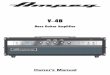 Manual Ampeg V-4B - Welcome To  · PDF fileOwner’s Manual V-4B Bass Guitar Amplifier STANDBY POWER MODEL V-4B TDSK 0 dB -15 dB GAIN BASS MIDRANGE TREBLE MASTER ULTRA LO 0
