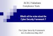 ACR 2 Solutions - airs. · PDF fileAbout ACR 2 Solutions – your NIST experts ... HIPAA Security Rule compared to implementing the CyberSecurity Framework ... Cybersecurity Framework