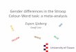 Gender differences in the Stroop Colour-Word task: a  · PDF fileGender differences in the Stroop Colour-Word task: a meta-analysis Espen Sjoberg Geoff Cole