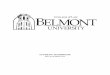 STUDENT HANDBOOK - Belmont  · PDF fileSTUDENT HANDBOOK 2017-18 Academic ... The College of Law shall instill ethics, professionalism, ... the suggested page limit is no more than