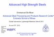 Advanced High Strength Steels - LBCG · PDF fileAdvanced High Strength Steels ! Emmanuel De Moor! Advanced Steel Processing and Products Research Center*! Colorado School of Mines