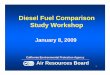 Diesel Fuel Comparison Study Workshop · PDF file1 Diesel Fuel Comparison Study Workshop January 8, 2009 California Environmental Protection Agency Air Resources Board