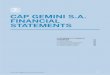 CAP GEMINI S.A. FINANCIAL STATEMENTS · PDF fileASSETS in thousands of euros ... Share capital (fully paid-up) ... Marketable securities are shown on the balance sheet at the