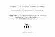 THESIS and EVIDENCE-BASED PRACTICE PROJECT GUIDELINES · PDF fileWinona State University Graduate Programs in Nursing THESIS and EVIDENCE-BASED PRACTICE PROJECT GUIDELINES 2012-2013