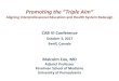 Promoting the “Triple Aim” - · PDF fileGeorge Thibault, 2013. ... – NP residents – IM residents • Does interprofessional team training influence practice performance? –