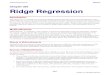Chapter 335 Ridge Regression -  · PDF fileNCSS Statistical Software NCSS.com Ridge Regression following